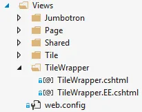 Separate views in Visual Studio.