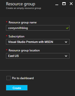 Create Resource Group