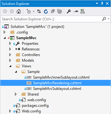 Create Sample MVC Rendering View