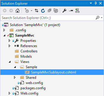 Create Sample MVC Sublayout View