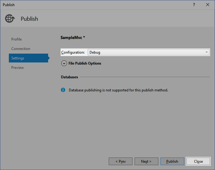 Publish Configuration