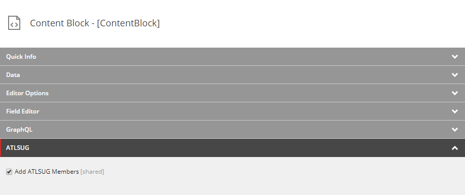 Add ATLSUG Members Checkbox